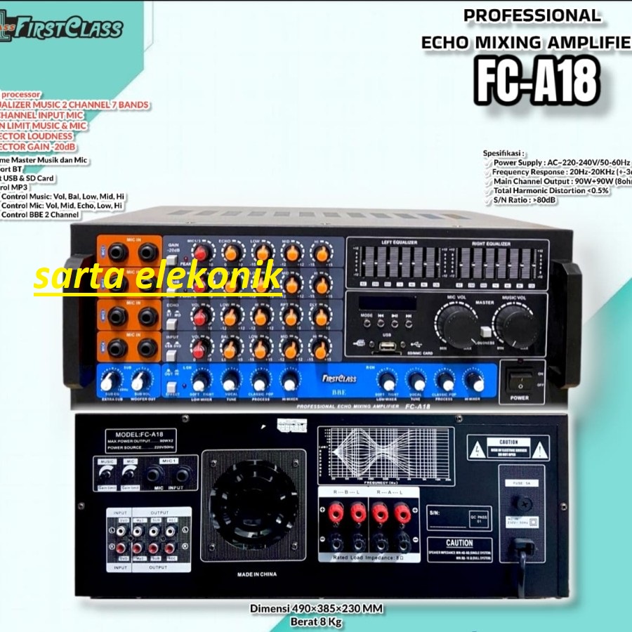 ampli karaoke firstclass a18,ampli power firstclass