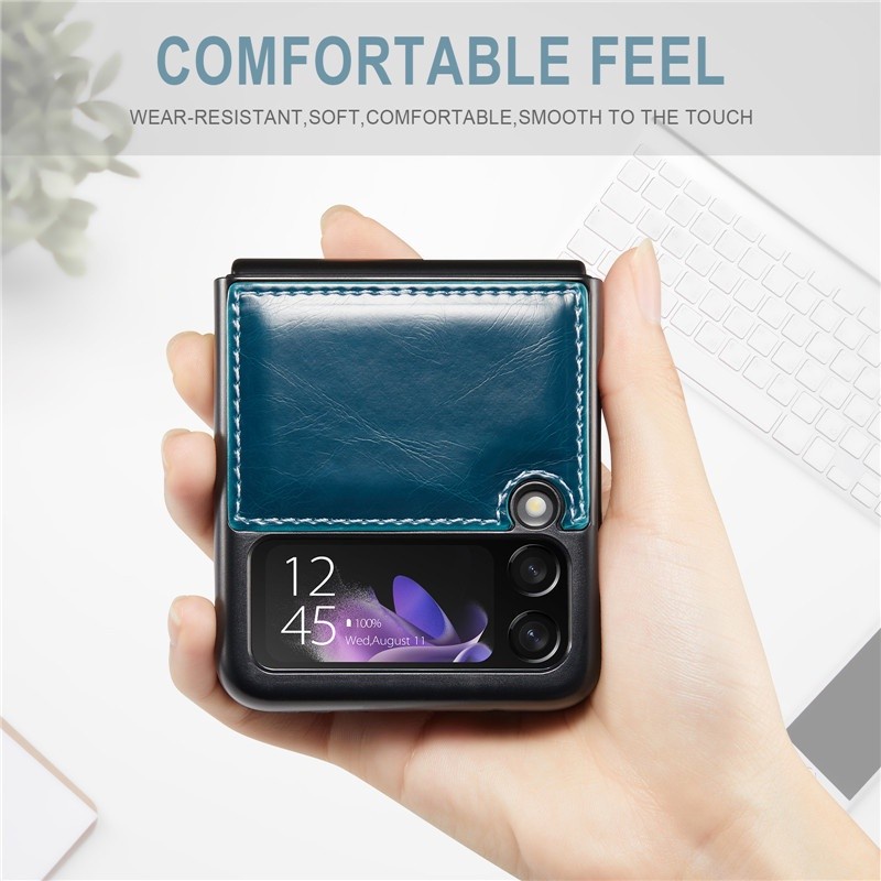 Samsung Z Fold 4 3 - Z Flip 4 3 LEATHER FLIP WALLET CASE DOMPET MAGNETIC COVER CASEME