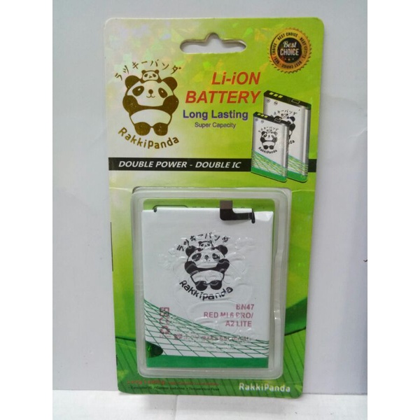 baterai batre battery Dobelpower Rakkipanda Li-ion Xiomi redmi 6 pro / A2 lite / BN47 Capacity: 6500