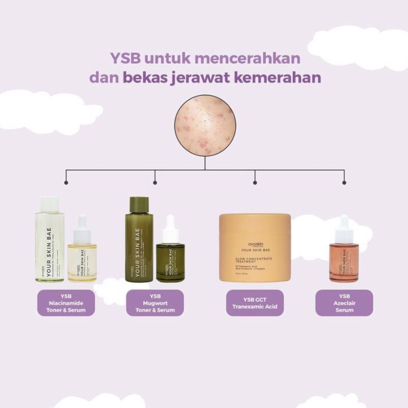 avoskin your skin bae alpha arbutin azeclair kombucha lactic acid vit c niacinamide mandarin orange