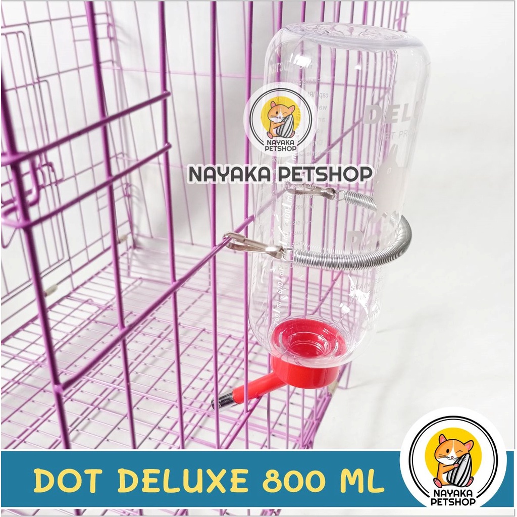 Dot Deluxe 800 ml Botol Minum Kelinci Wadah Air Kucing Tempat Minum Marmut Guinea Pig Musang