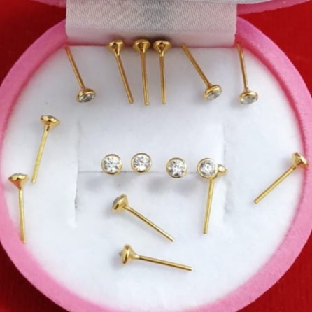 GIWANG MATA BURUNG KECIL PERAK ASLI LAPIS EMAS 24K S925 CC248