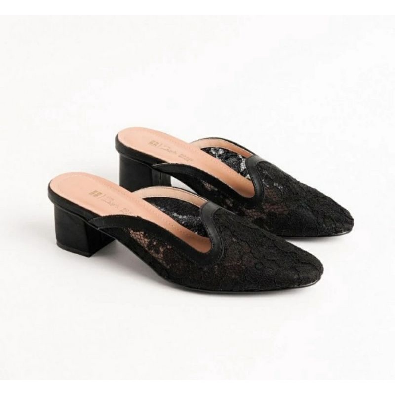 Sepatu Bustong Wanita Croco Big Size 41-45 / SLop Croco Kulit Hitam Jumbo, 44