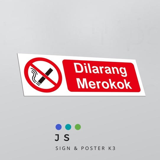 Jual Sticker K3 Safetysign Dilarang Merokok Landscape Shopee Indonesia