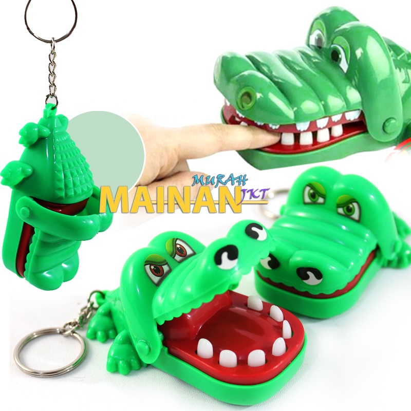 MAINANKEI MAINAN ANAK MURAH GANTUNGAN KUNCI BUAYA GIGIT MU08 CROCODILE DENTIST MAINAN PRANK SERU