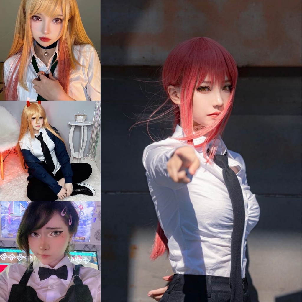 KEMEJA COSPLAY MAKIMA POWER YOSANO KAKEGURUI NOBARA YOSANO