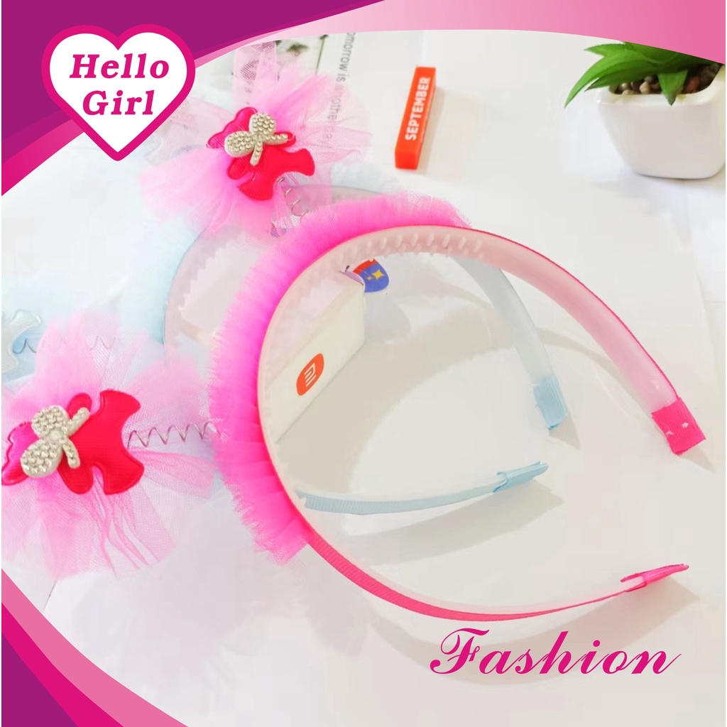 (Hello Girl)B42 Bando Anak Bando Beruang Kecil Import