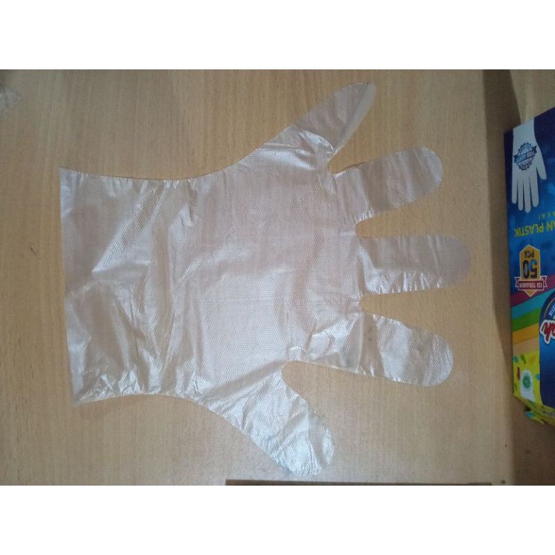 HAND GLOVE 100PCS / SARUNG TANGAN PLASTIK 50 PASANG MEREK GLENN