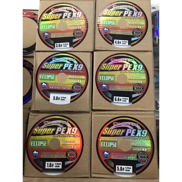 Senar PE Oncak Eclipse X9 100 Meter Multi Color