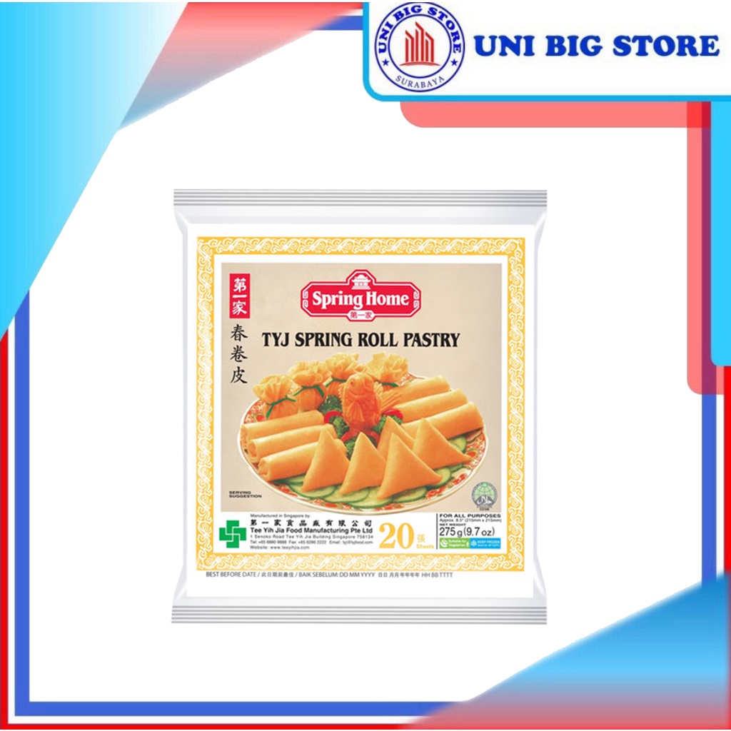 

TYJ Spring Home Roll Pastry 8.5 inch 20 Sheets 275 gr Kulit Pangsit Lumpia