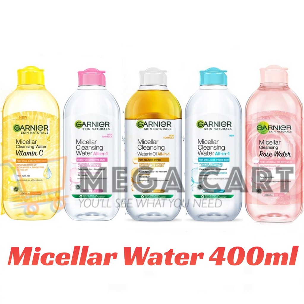 Garnier Micellar Water Pink | Salicylic | Oil | Rose | Vitamin C 400ml
