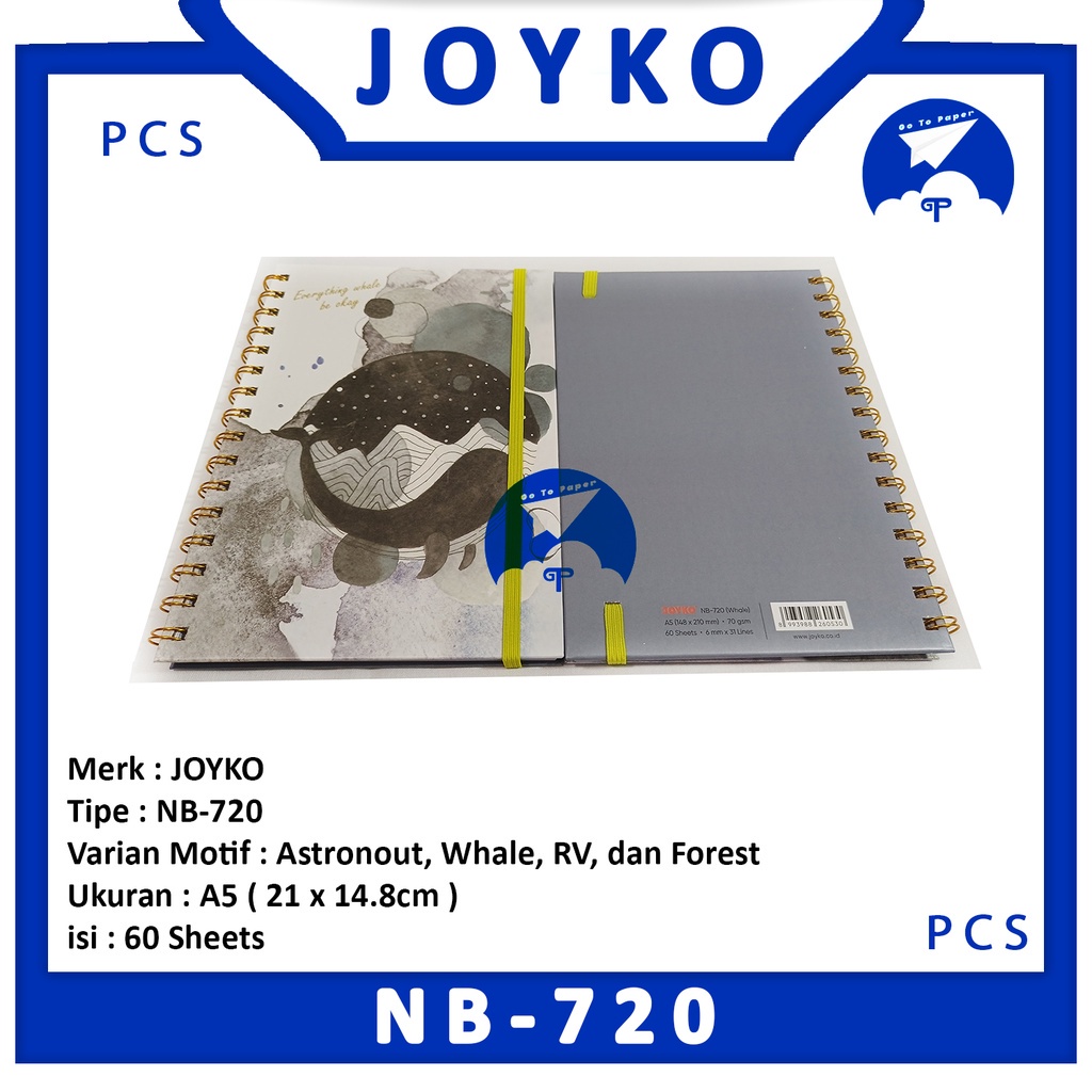 

JOYKO - Buku Diary - Notebook NB-720 Motif Lucu - Pcs