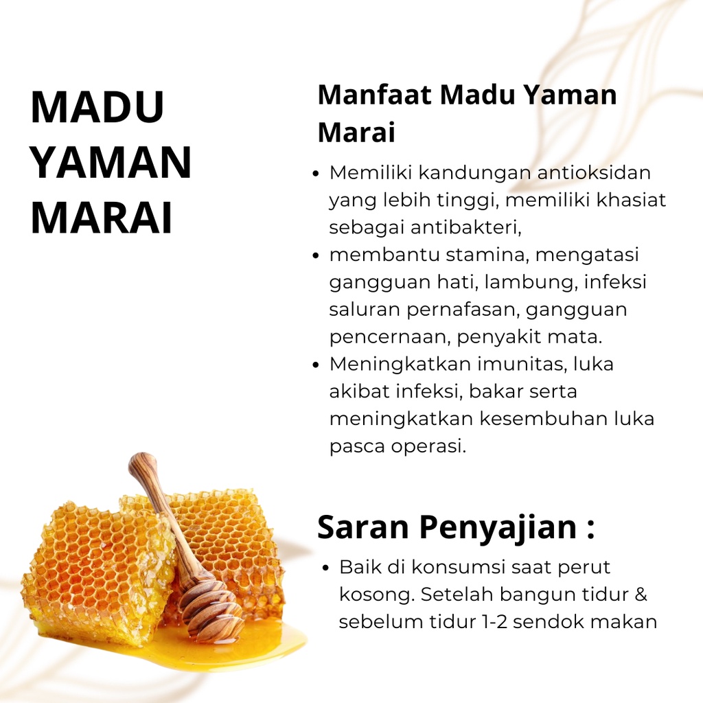 Madu Yaman Marai original Grade A Premium Madu Murni asli sehat diabetes ashabi madu hutan Yemeni