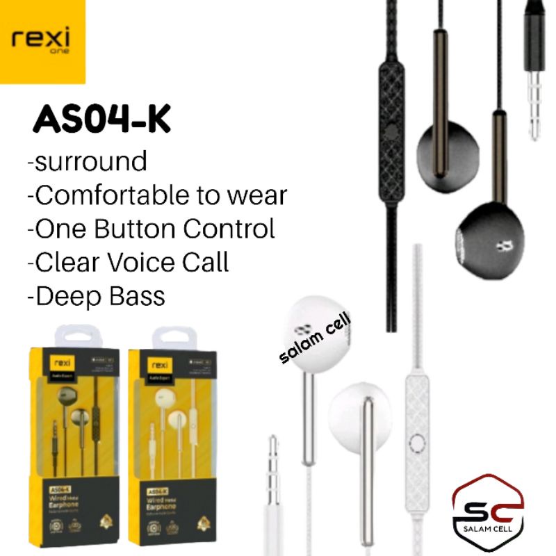 Headset REXI AS04-K 3D Stereo Sound Deep Bass Original Garansi Resmi