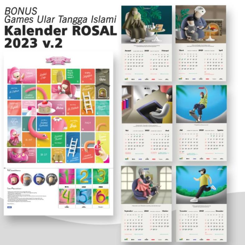 

Model baru IMW54 Kalender Dinding Islami by Rosal 2023 Masehi/1444 Hijriah kalendar jadwal puasa sunnah ayamul bidh hijriyah IMW