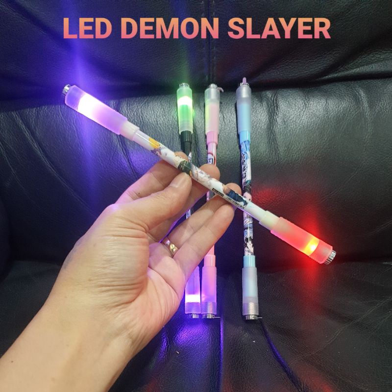 LED DEMON SLAYER SPINNING PEN / PEN PUTAR / PEN AJAIB / PEN ANTI STRESS / PEN BALANCE BISA PILIH WARNA