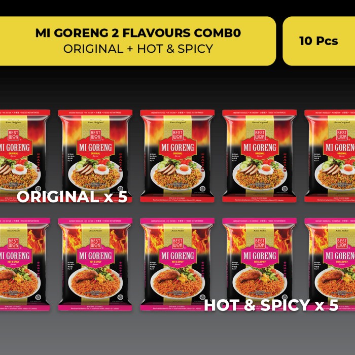 

PROMO Best Wok Mi Goreng Original 5 pcs + Best Wok Hot & Spicy 5 pcs