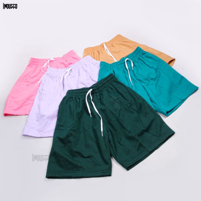 Imous.co Celana pendek Cewek Boardshort Boxer Pants Pink Muda Polos