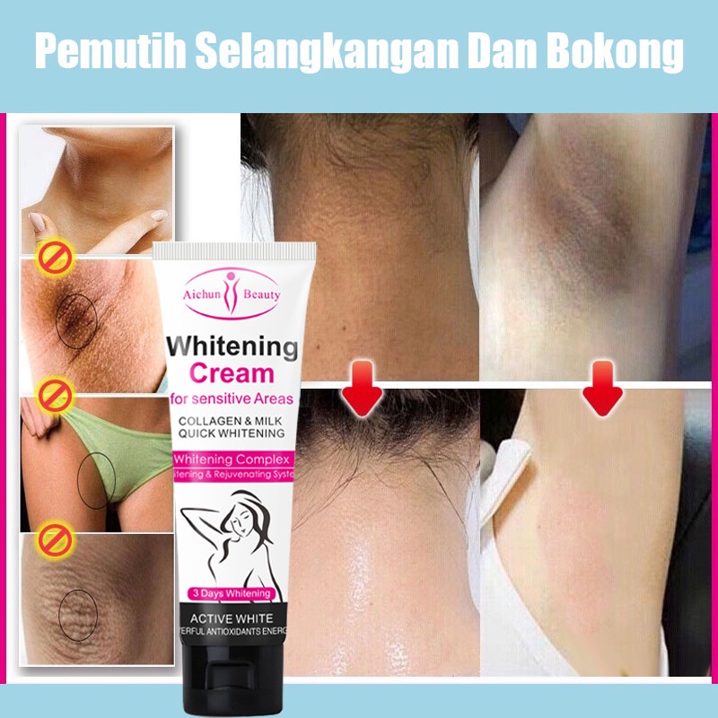 Cream Krim pemutih selangkangan Cream Krim pemutih ketiak Cream pemutih leher Cream pemutih badan Krim pemutih dan tangan kaki Cream pemutih kulit Pencerah selangkangan Ketiak Hitam Pencerah Bibir Nipple Private Vagina Pemutih Essence