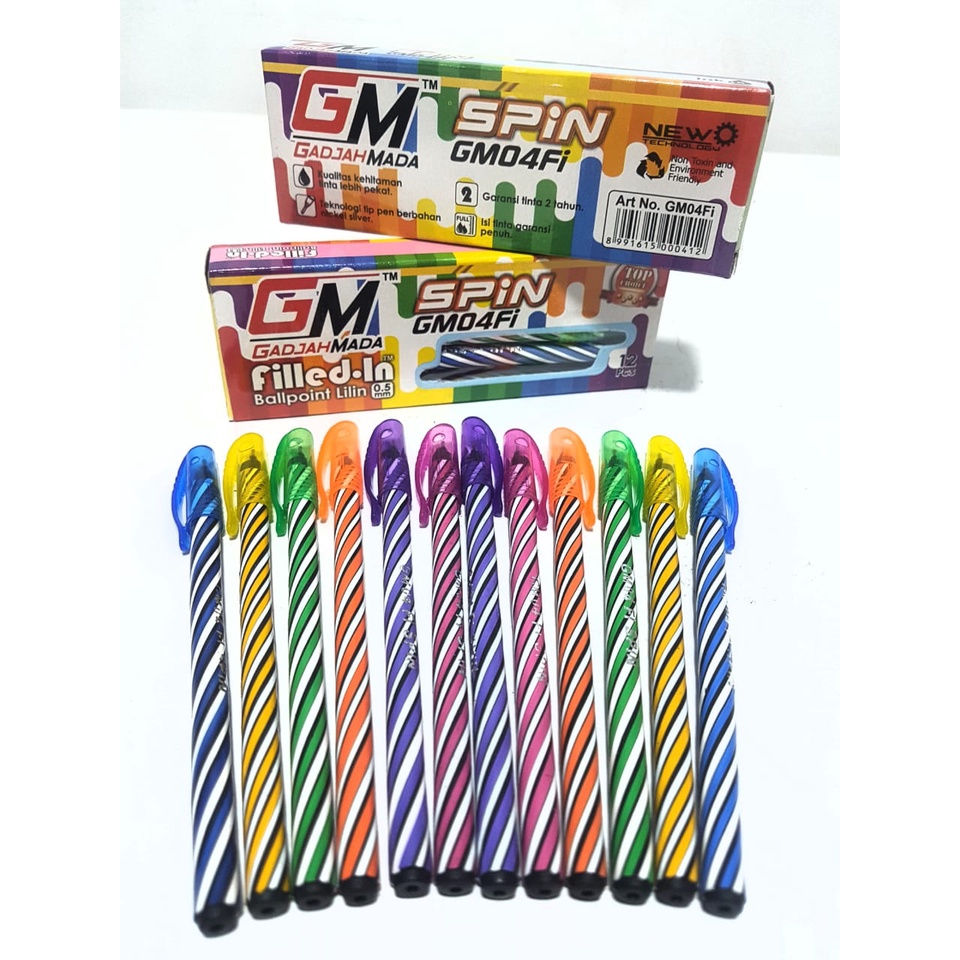 

Harga Grosir (1kotak/12pcs ) Pulpen Pen Lilin GADJAH MADA GM-04Fi/GM04Fi