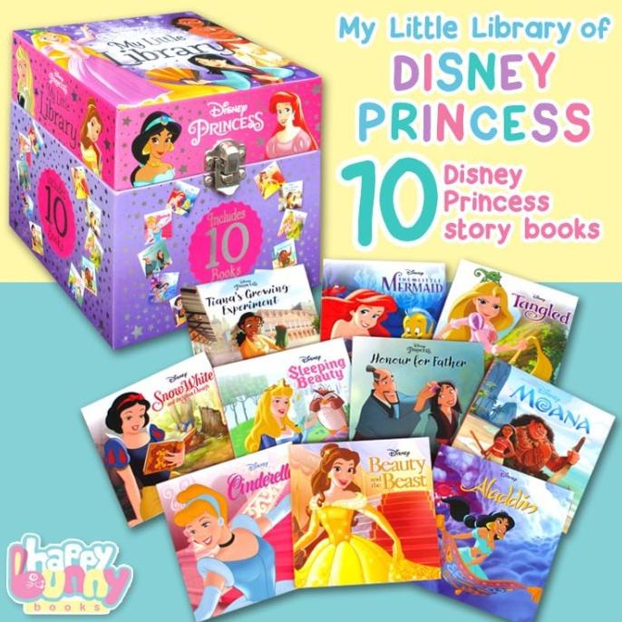 

Promo My Little Library Disney Princess Includes 10 Story Books (Box Ungu)