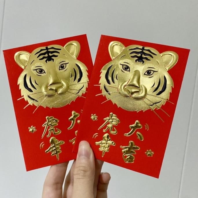 

6pcs Angpao 2022 FU shio MACAN HARIMAU Imlek Merah PREMIUM