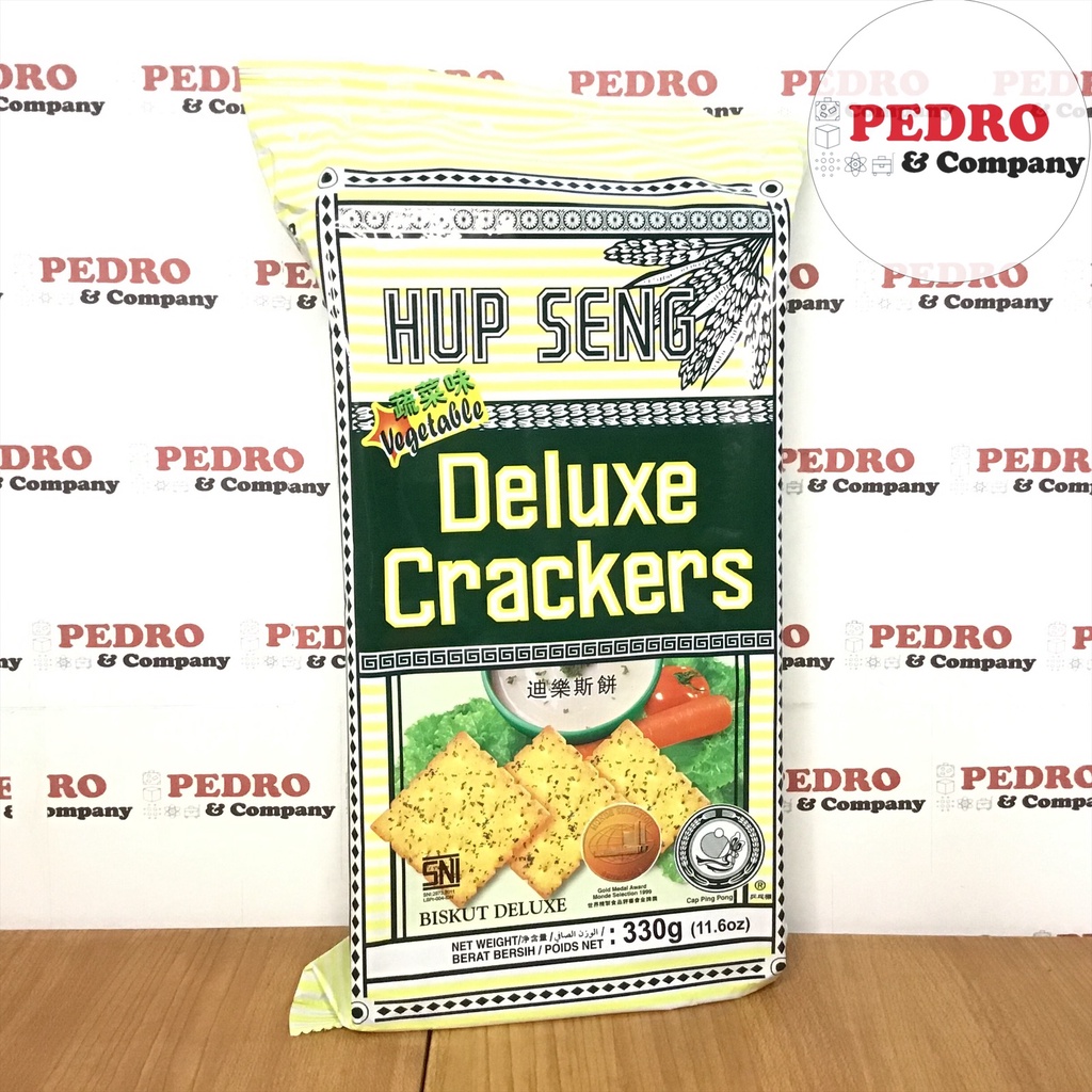 

hup seng deluxe cracker biskuit 330 gram - biscuit vegetable