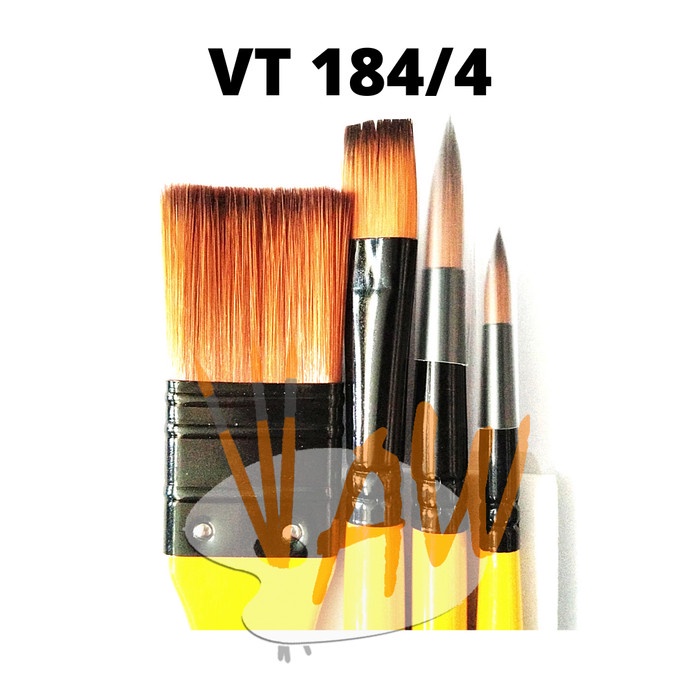 

Aman Vtec Watercolor & Oilcolor Brush Set / Kuas Set 4 Pcs Berkualitas