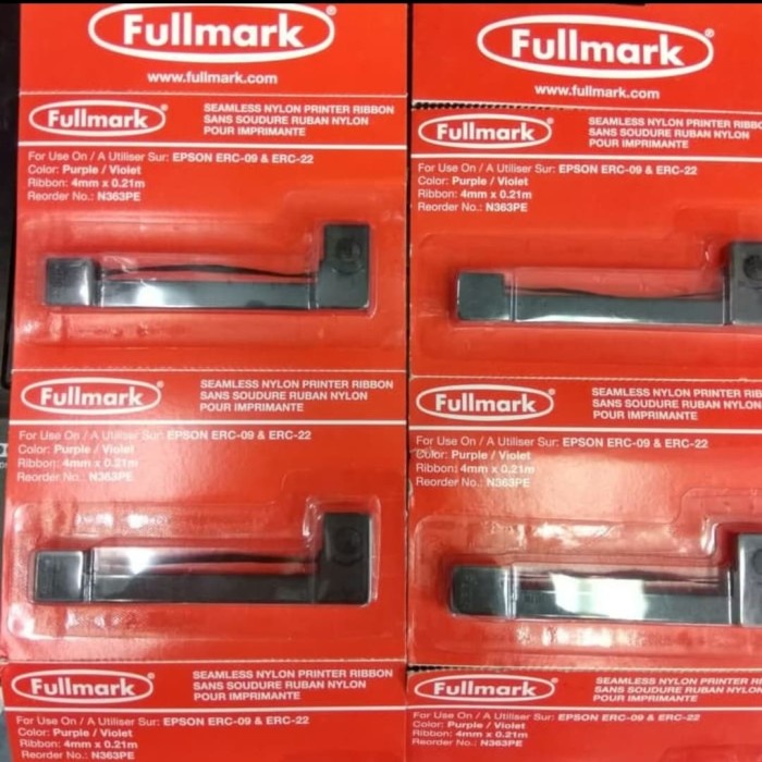 

Ribbon Epson ERC22 & ERC09 merk Fullmark / untuk Mesin Kasir