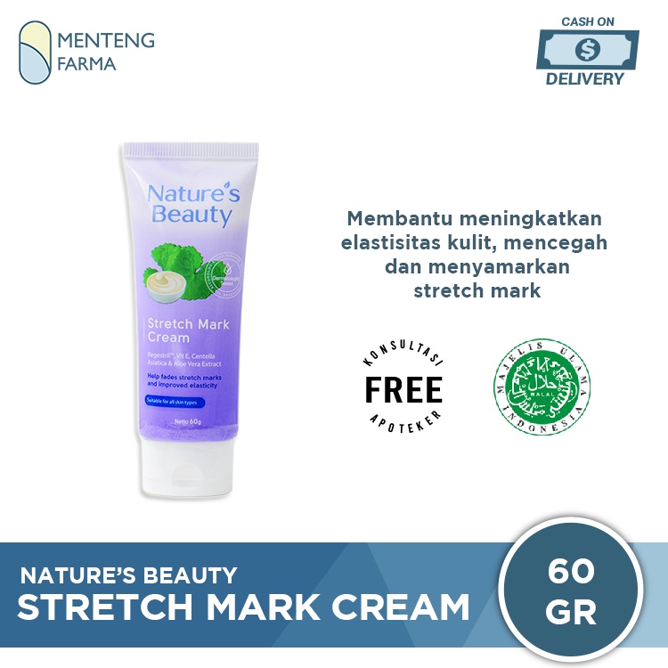 Nature's Beauty Stretch Mark Cream 60 Gr - Krim Penghilang Stretch Mark / Selulit