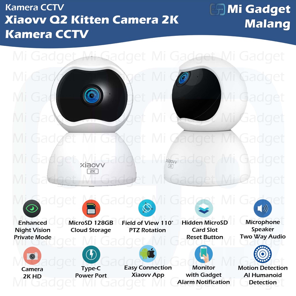Xiaovv Q2 Kitten Camera 2K Kamera CCTV