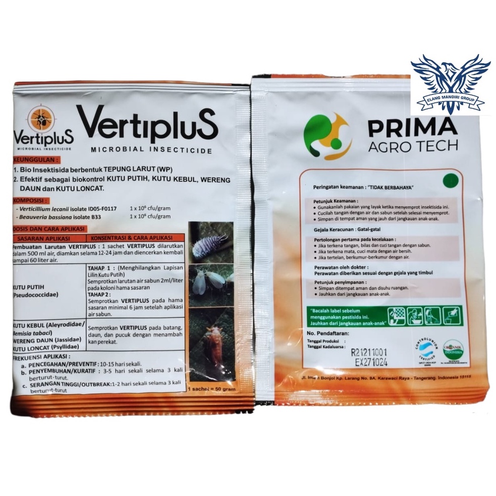 Vertiplus Bio-insektisida 50 Gram Pengendalian Hama Wereng Tungro