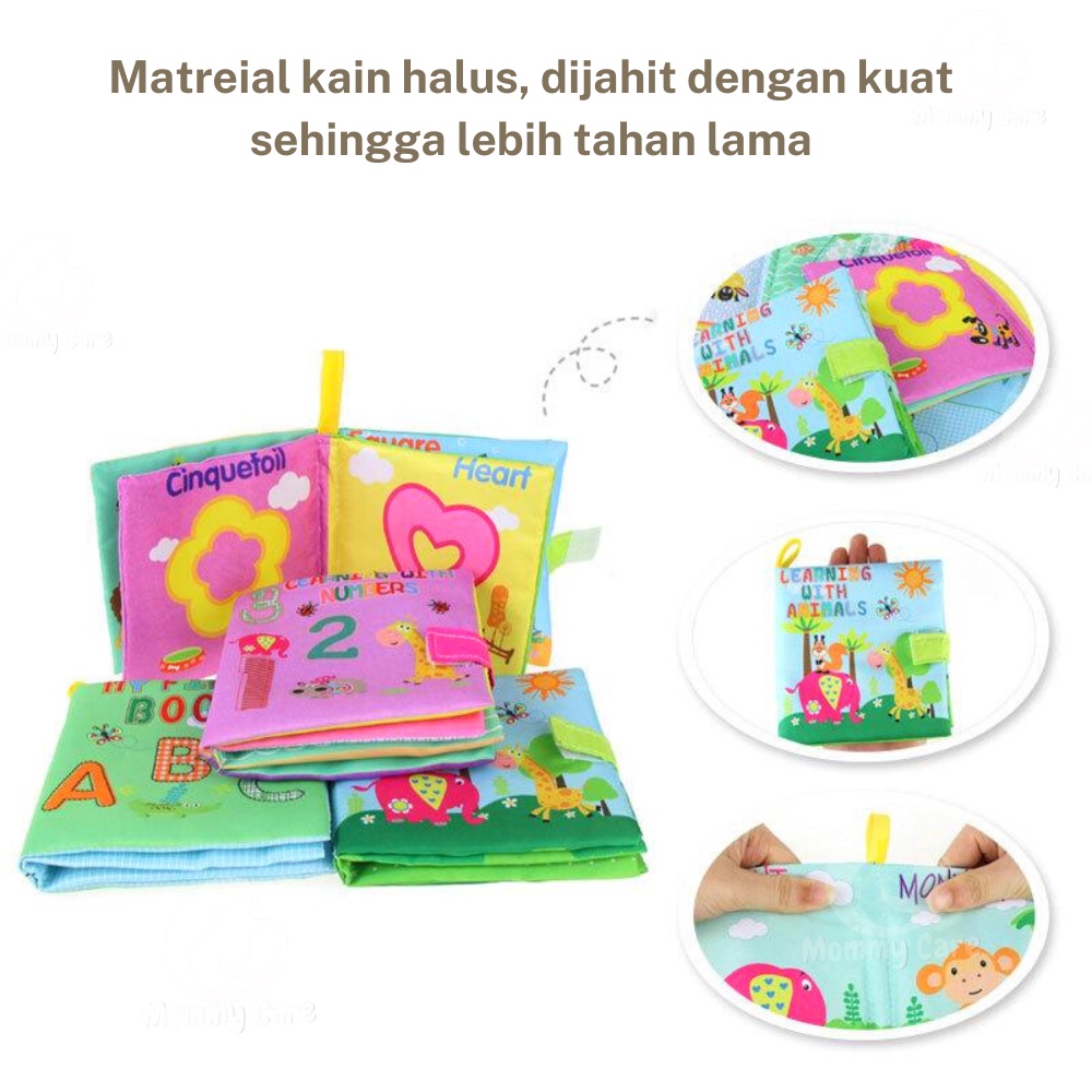 MOMMYCARE SOFT BOOK BUKU BANTAL EDUKATIF BUKU CERITA MAINAN BAYI BAHAN KAIN