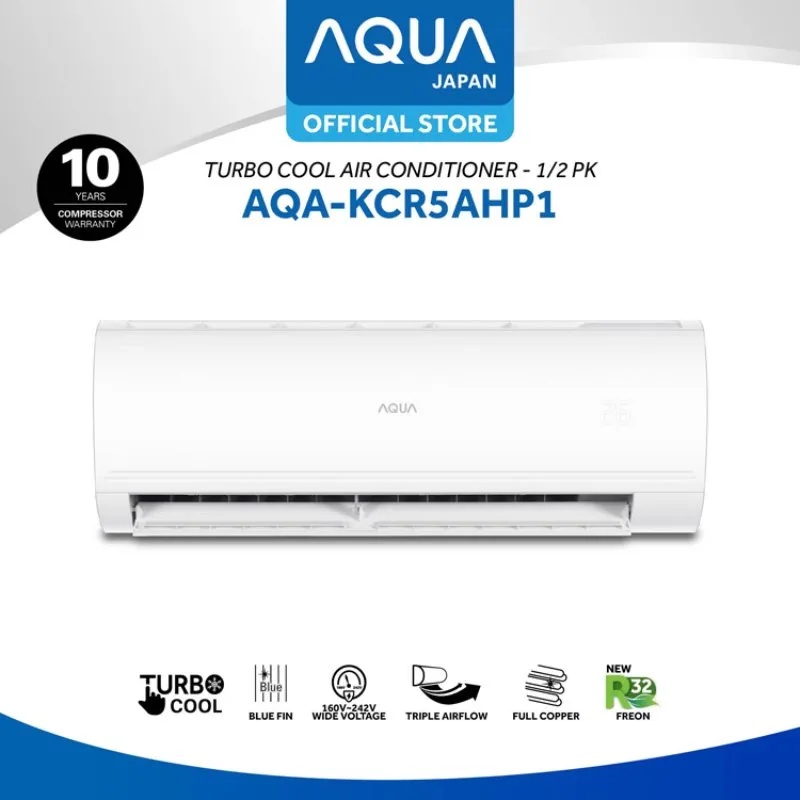 AC AQUA KR 05 AHQ 1/2 PK AQUA Japan Turbo Cool Air Conditioner 1/2PK AQA-KR 05 AHQ