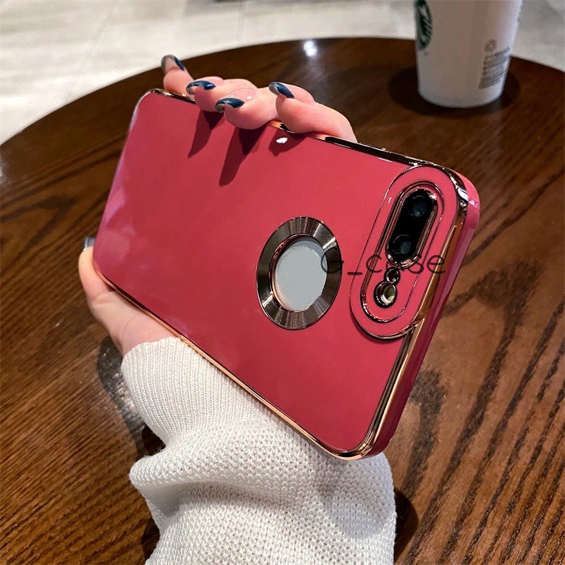 Casing Soft Case TPU 6D Mewah Shockproof Untuk iPhone 7 Plus / XS / XR / XS MAX