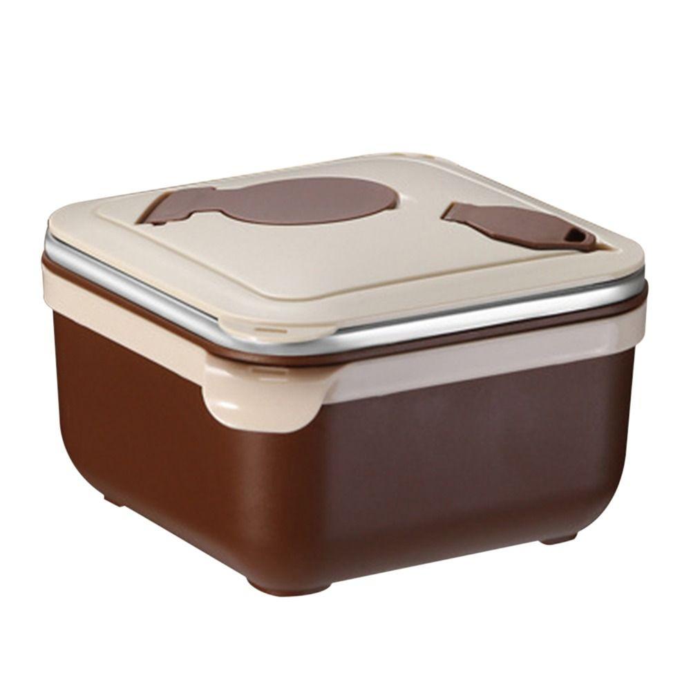 Solighter Lunch Box Portable304 Stainless Steel Untuk Pelajar Pekerja Kantor Mangkuk Mie Instan