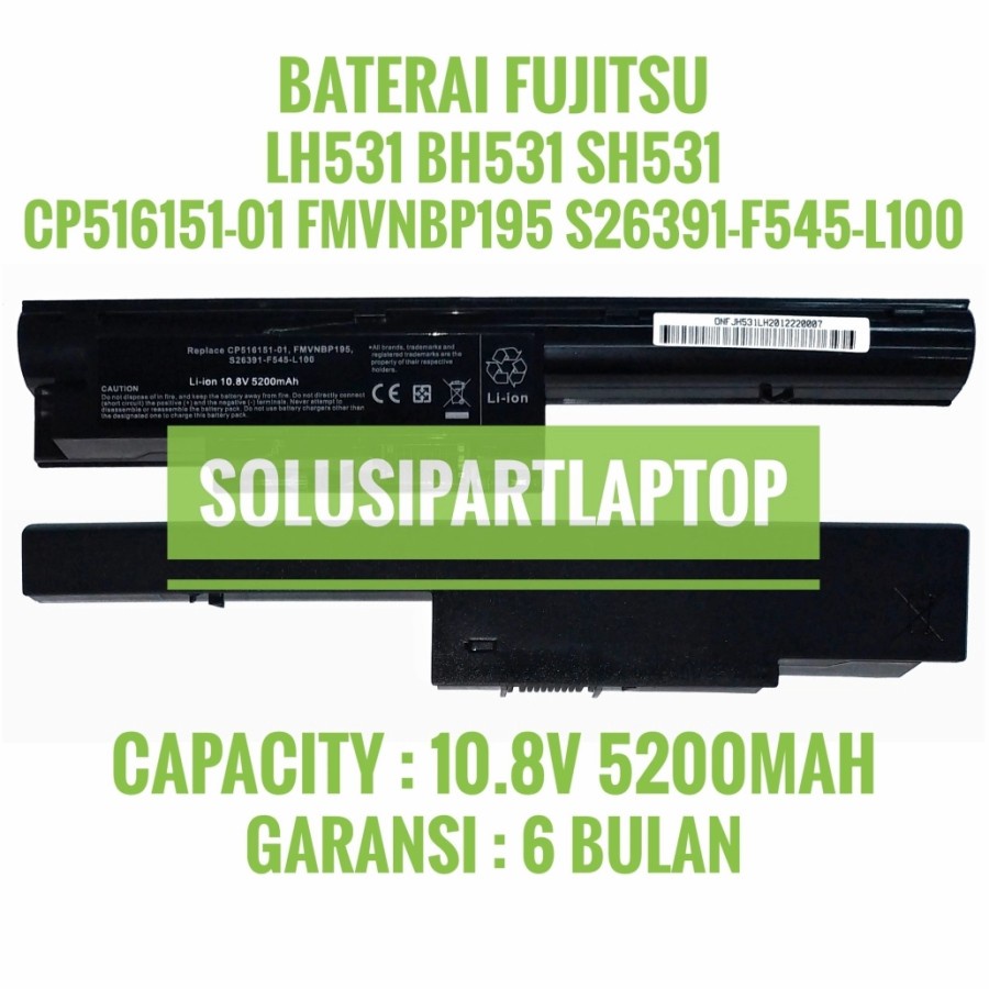 BATERAI FUJITSU LH531 BH531 SH531 BLACK