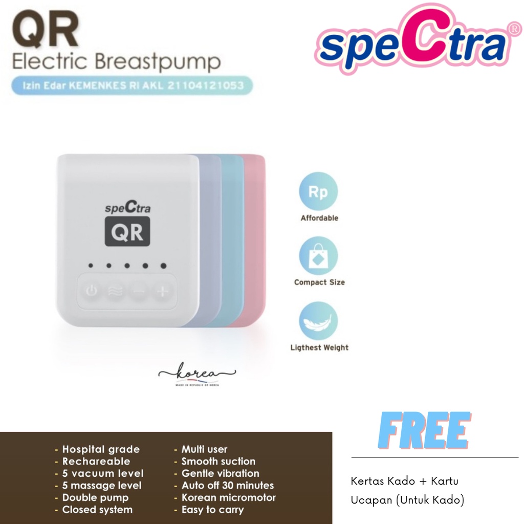 Spectra QR Breast Pump Elektrik / Spectra QR Breast Pump Electric / Pompa Asi Spectra QR