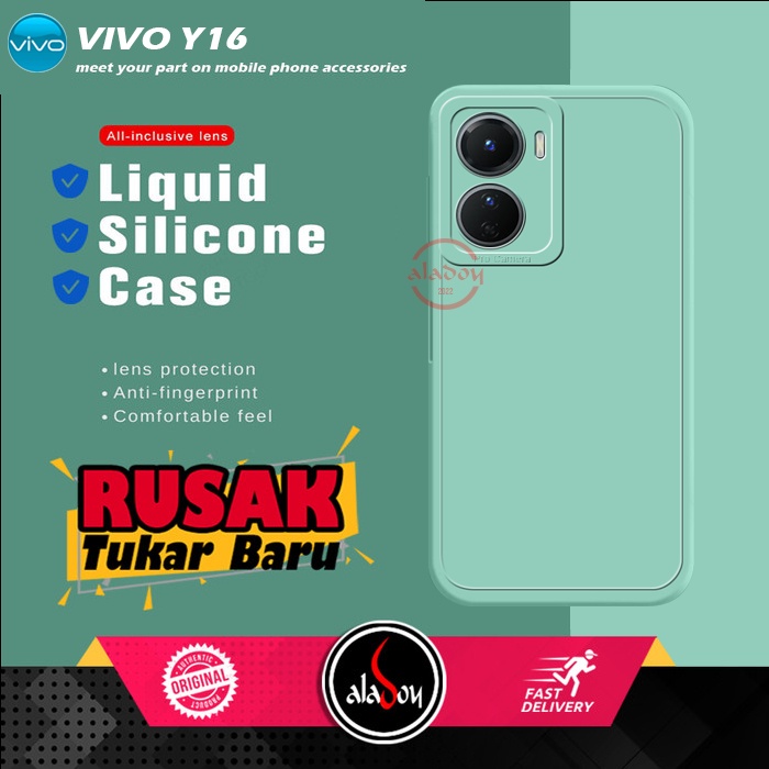 Soft Case VIVO Y16 Case Liquid Silicone Pro Camera Premium Casing