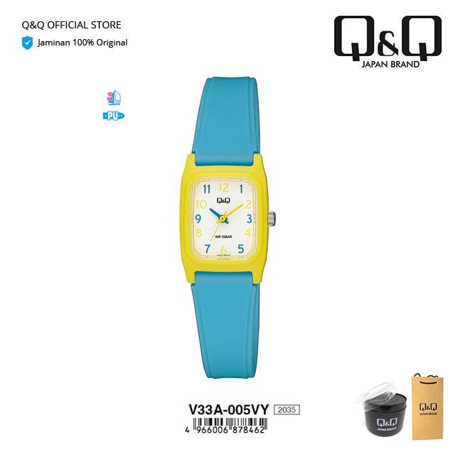 Q&Q QnQ QQ Original Arloji Jam Tangan Anak Lucu Analog - V33 V33A Tahan Air 10 BAR-4