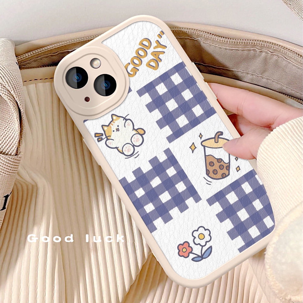 Case Pelindung Lensa Bentuk Bulat Motif Beruang Bunga Bahan Silikon Untuk iPhone 11 / 13 14 Pro Max 11 12 Pro Max 7 8 14 Plus X XS Max XR SE 2020 2022