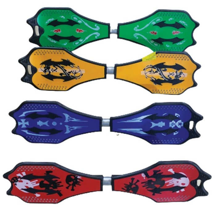 Roda Skateboard Goyang Motif Waveboard Skate Board Swayboard 2 Roda