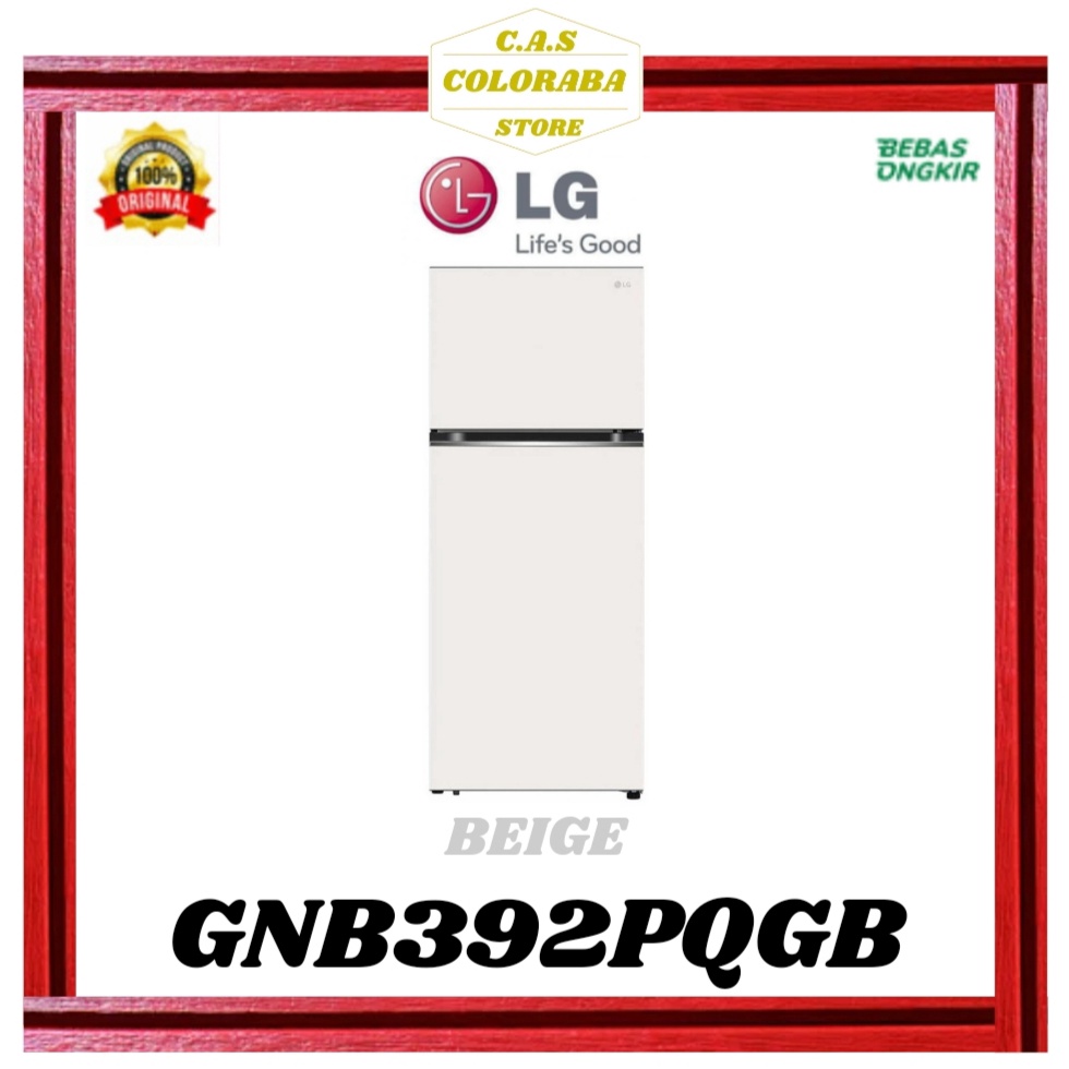 KULKAS LG GNB392PQGB KULKAS 2 PINTU INVERTER GN-B392PQGB GNB392 GN-B392 392PQGB