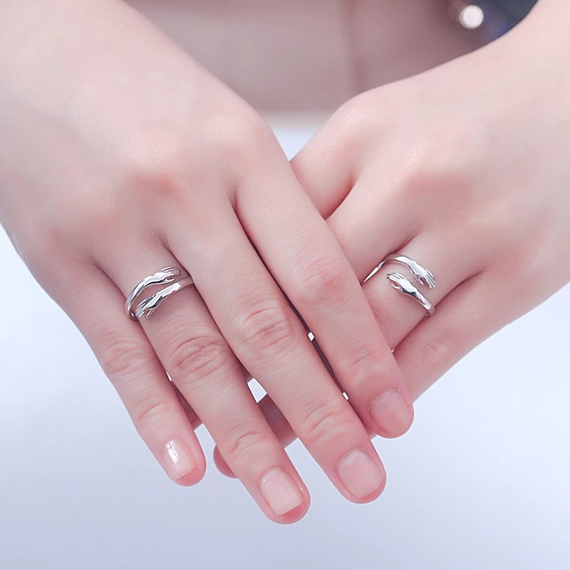 Cincin Jari Model Terbuka Warna Silver Untuk Pria Dan Wanita