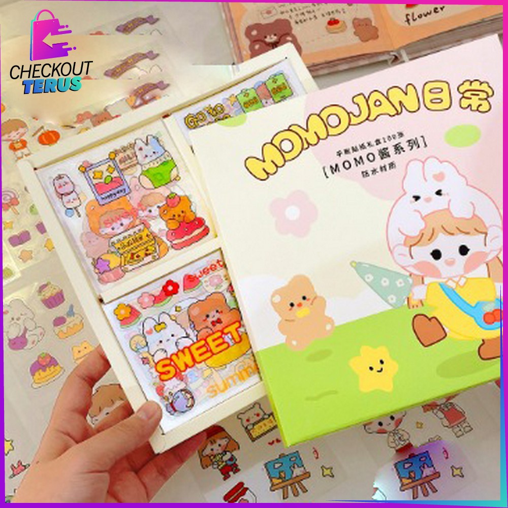 CT C473 Stiker 2D Isi 100pcs Buku Diary Tumblr Botol Motivasi Lucu Kekinian Dekorasi Scrapbook Sticker Aesthetic Karakter