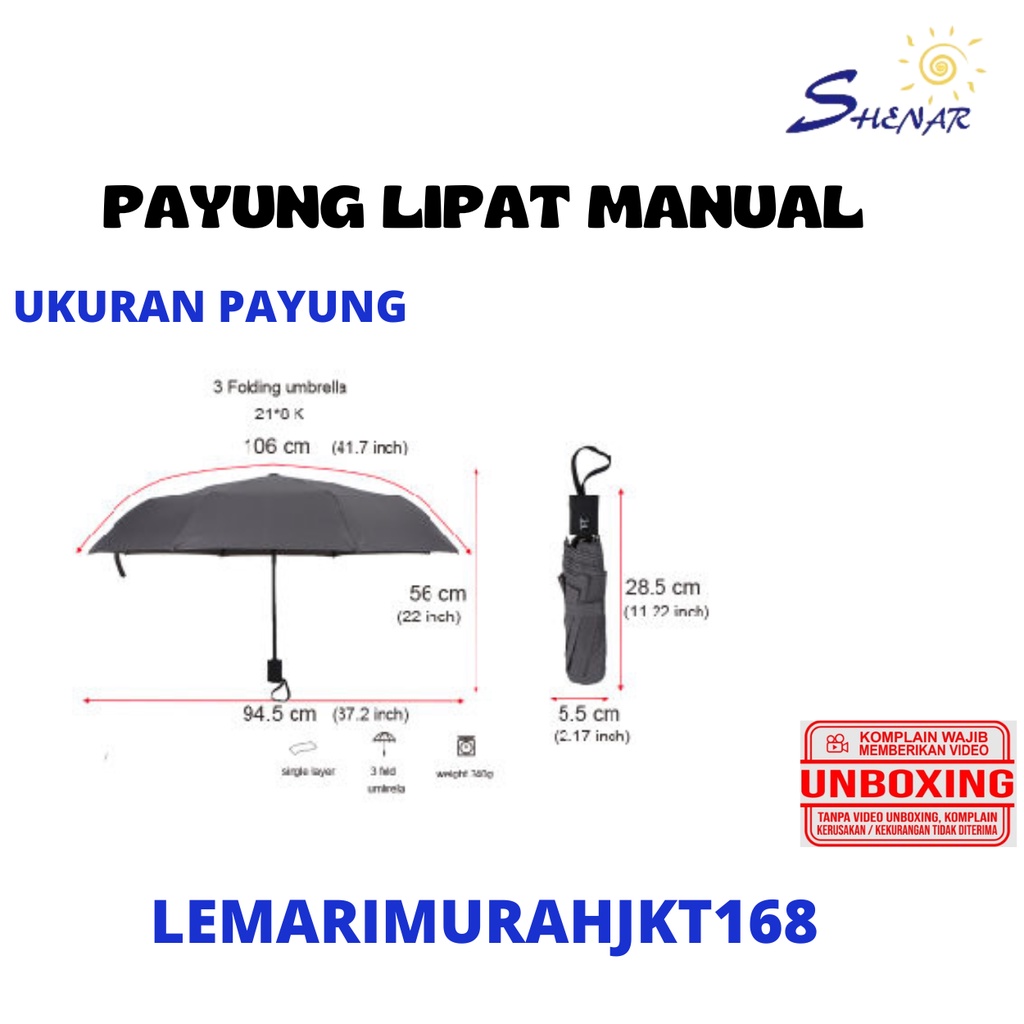 Payung Lipat Manual Anti UV Payung Grosir Murah Payung Ajaib Motif Payung Karakter