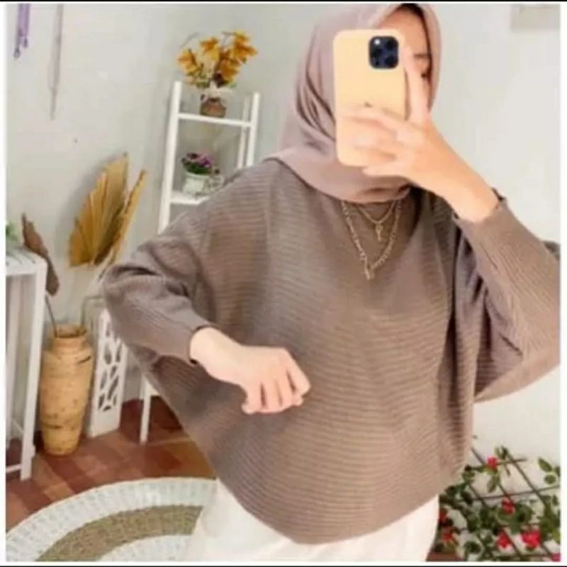 SWEATER RAJUT WANITA BATWING / BATWING BLOUSE / LASPERAL BATWING RAJUT