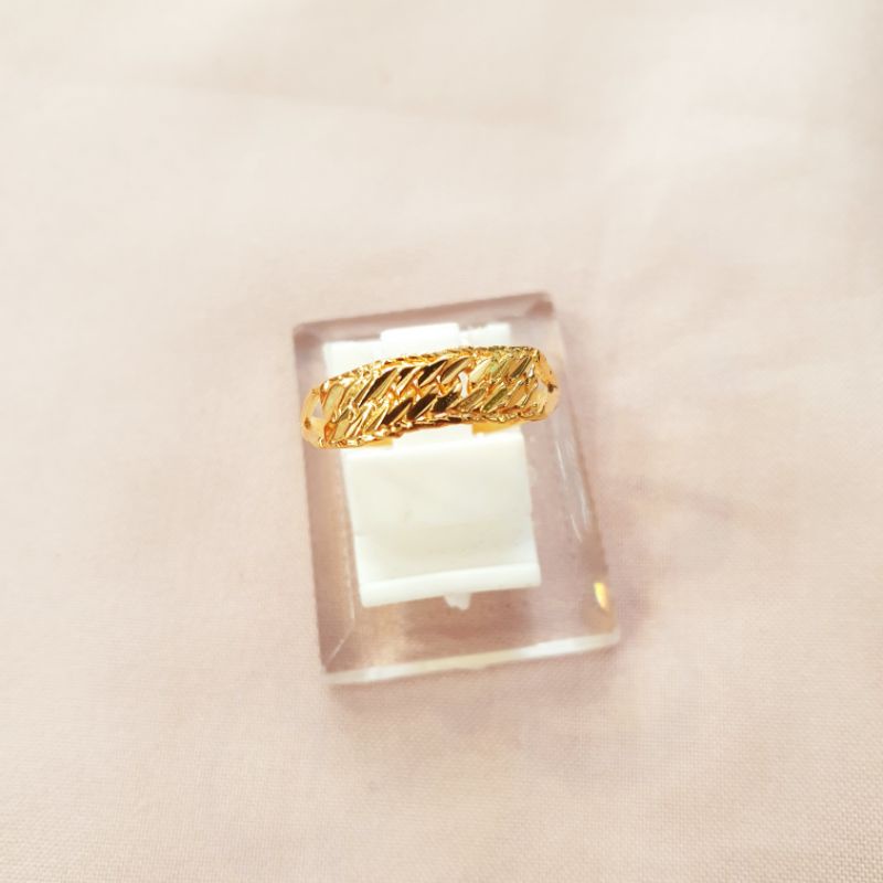 Cincin rantai emas asli kadar 300