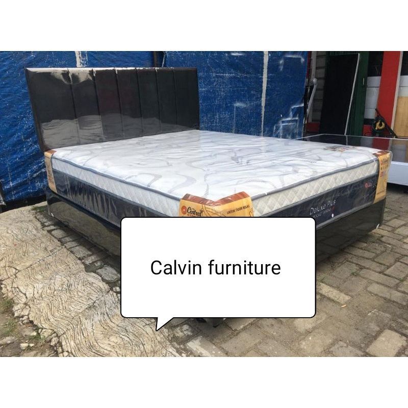 KASUR BEDSET SPRINGBED CENTRAL DELUXE POCKET PLUS 180X200CM