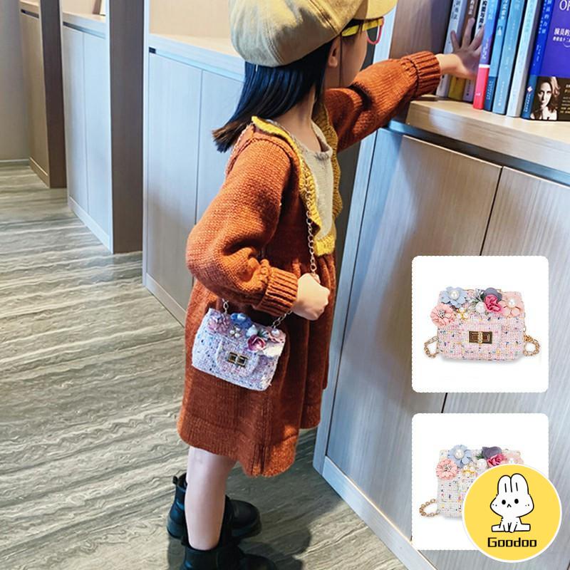 Tas Messenger Satu Bahu Anak Kartun Bunga Lucu Tas Selempang Cocok untuk Semua -Doo
